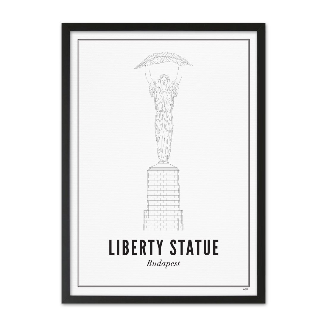 Poster van Boedapest - Vrijheidsbeeld | WIJCK. 